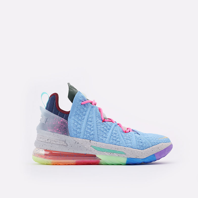 мужские голубые баскетбольные кроссовки Nike Lebron XVIII DM2813-400 - цена, описание, фото 1